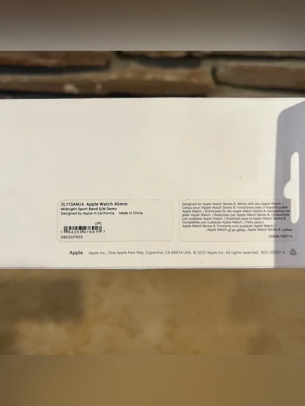 Apple Watch Sport Band Midnight Dark Navy 45mm